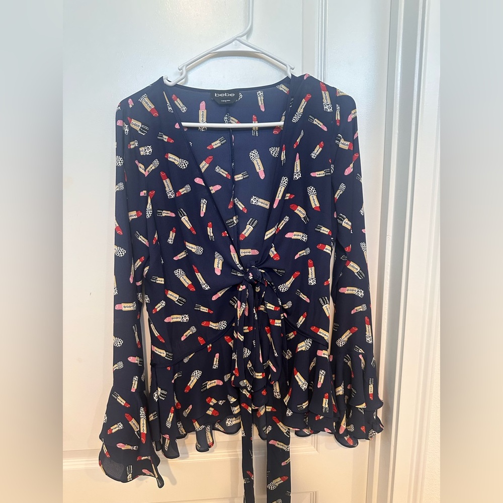 BEBE Lipstick blouse